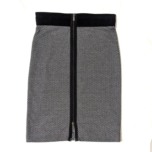 BCBGMaxAzria Pencil Skirt, Color Black/White Size XS - Picture 2 of 12